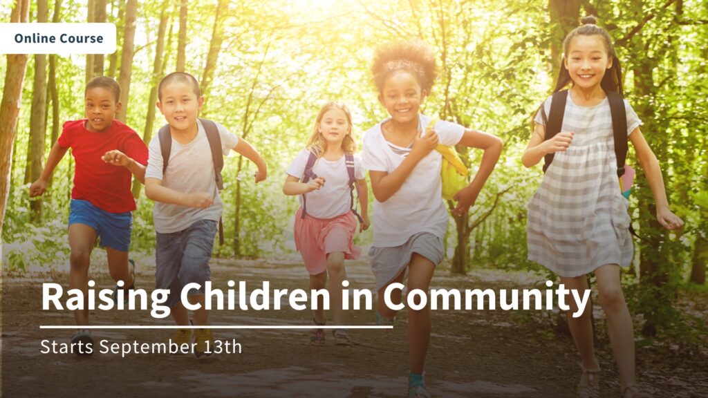 image of children running as promotion for the Raising Children in Community course