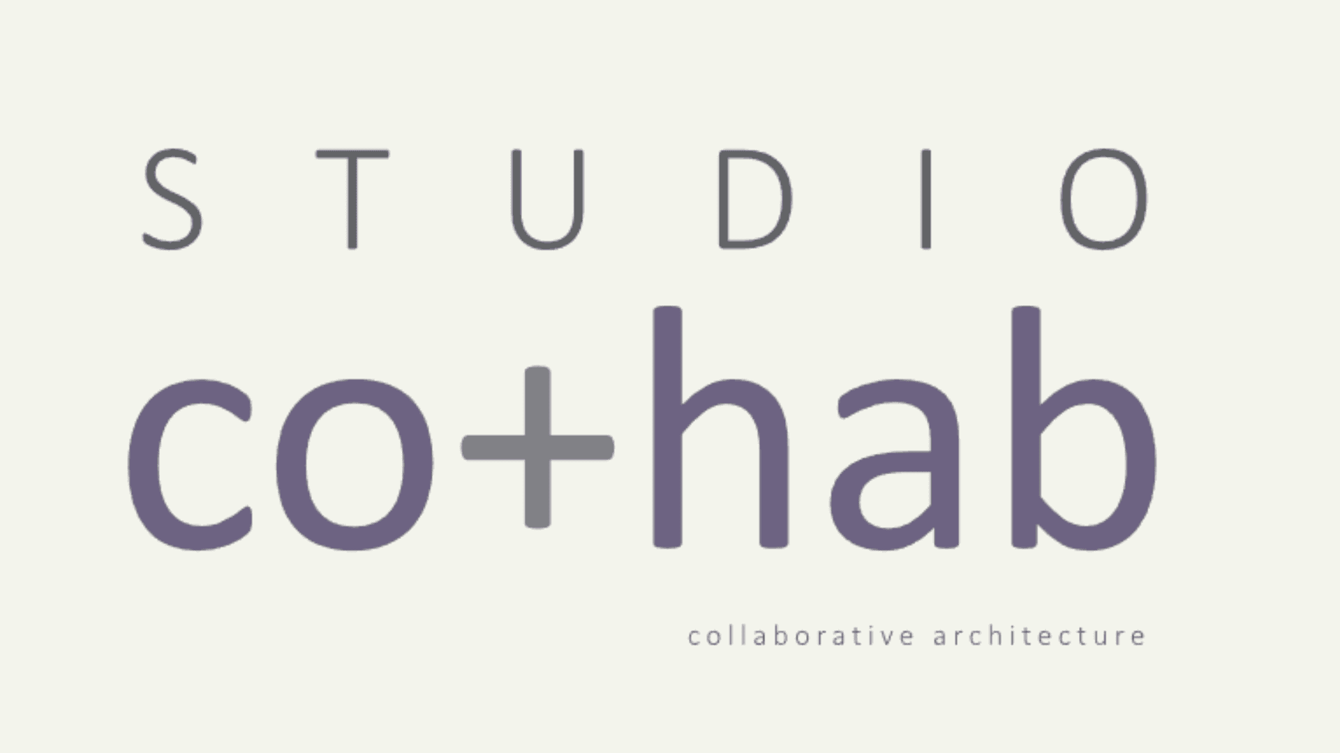 Studio co+hab logo with collaborative architecture text.