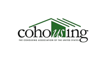 CoHousing logo with house outline and green accents for community living.