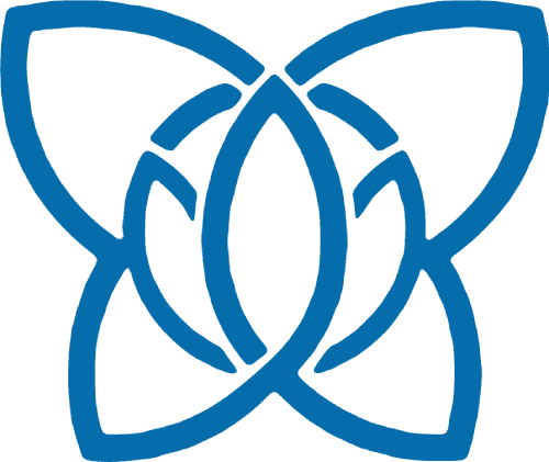 Logo of the Foundation for Intentional Community with interconnected loops.