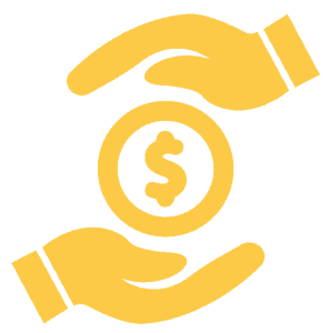 Foundation for Intentional Community logo with yellow background.