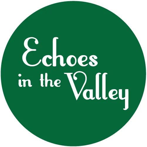 Echoes in the Valley logo with green background and white text.