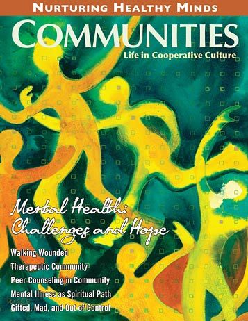 Colorful abstract illustration of interconnected tentacles for Communities Magazine #150.