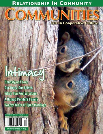 Two squirrels peeking out from a tree trunk, close-up view.