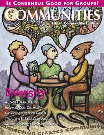 Cover of Communities Magazine Summer 2012 focusing on diversity and intentional communities.