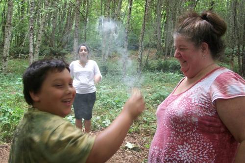 People enjoying outdoor activities at Foundation for Intentional Community.