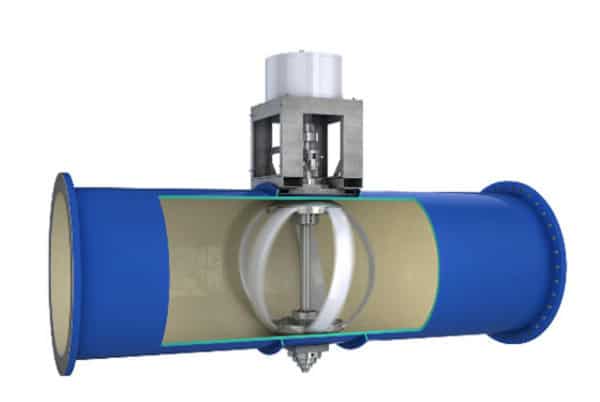 Smart water pipe with energy harvesting technology for sustainable water management.