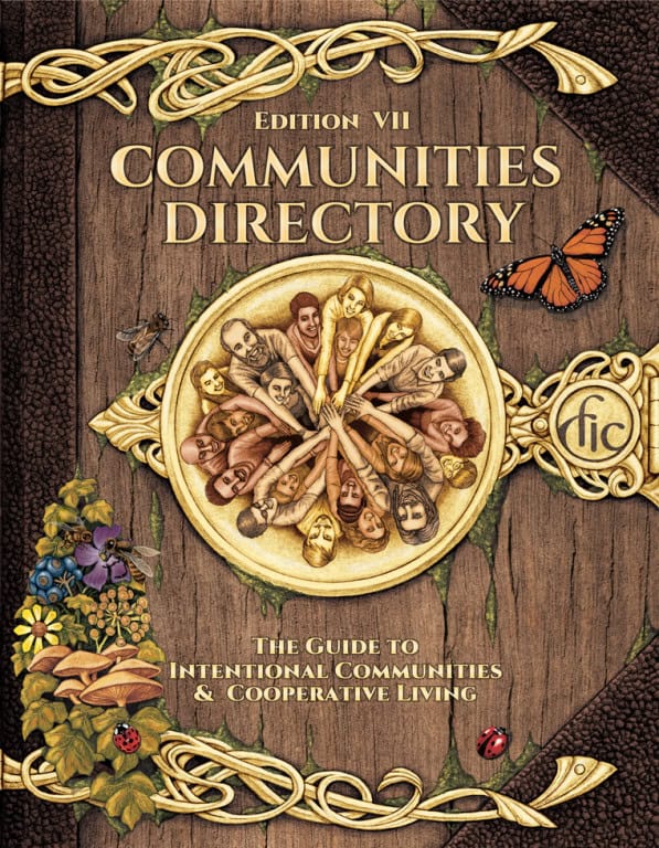 Cover of Communities Directory, featuring diverse community members and nature motifs.