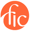 Foundation for Intentional Community logo with orange and white design.