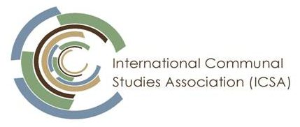 International Communal Studies Association logo with circular design and text.