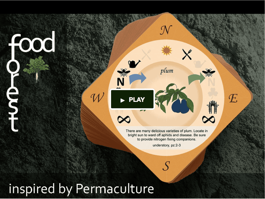 Permaculture-inspired card game about edible plants and sustainable food systems.