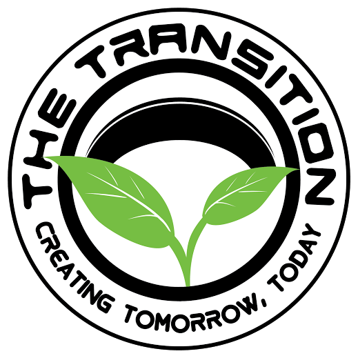 The Transition logo with green leaves and black text on a white background.
