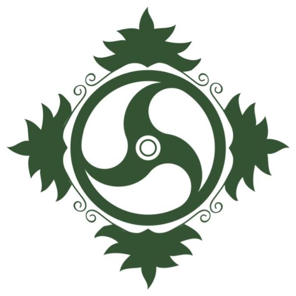 Symbolic logo of the Foundation for Intentional Community with nature-inspired design.