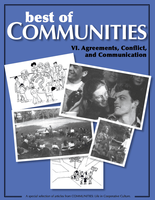 Cover of 'Best of Communities' book on agreements, conflict, and communication.