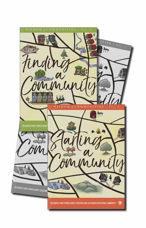 Finding a Community book cover with colorful illustrations and title text.