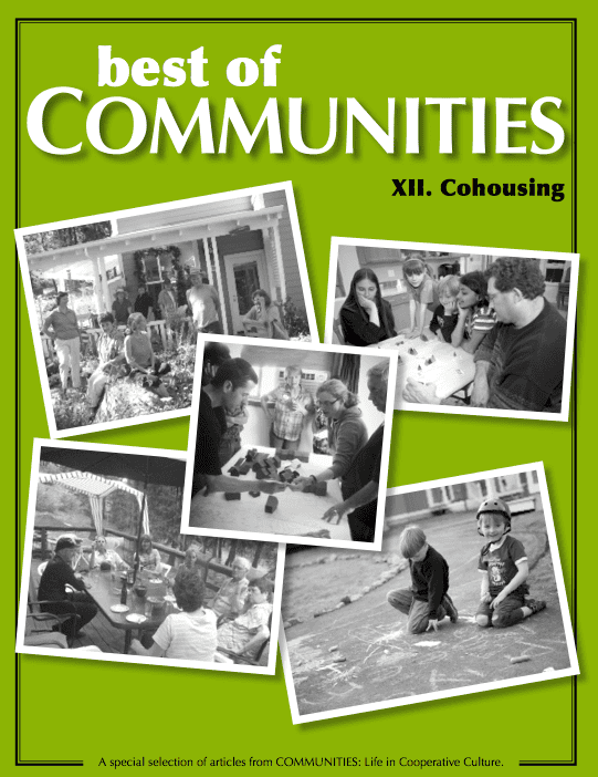 Community members engaging in outdoor activities at cohousing event.