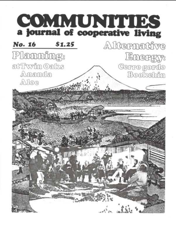 Cover of Communities magazine, September 1975, featuring community planning and cooperative living.
