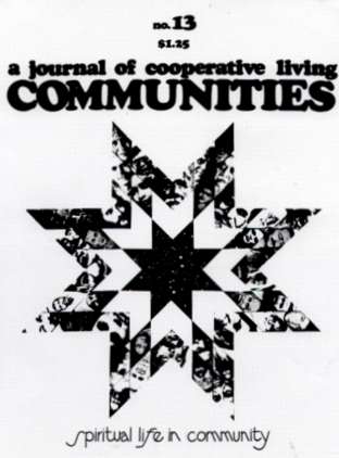 Cover of Communities Magazine #13 from March 1975 with a star design.