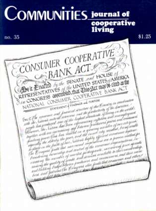 Historical image of the Consumer Cooperative Bank Act document from 1978.