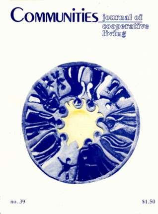 Cover of Communities magazine issue 39 from August 1979 with a circular abstract design.