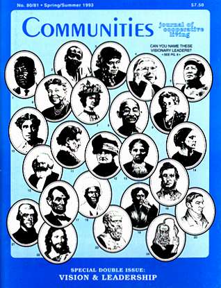 Cover of Communities Magazine Spring/Summer 1993 featuring community leaders.