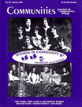 Women in community group photo from Communities Magazine Spring 1994.