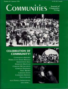 Community gathering at a celebration event, people forming a circle outdoors.
