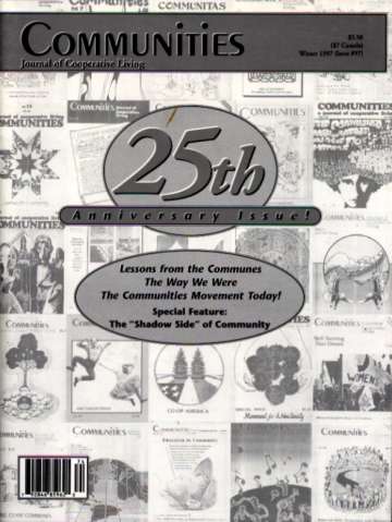 Cover of Communities Magazine #97, Winter 1997, celebrating 25 years of intentional communities.