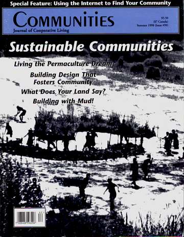 Cover of Communities magazine issue on sustainable communities and permaculture.
