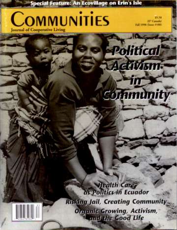 Cover of Communities magazine focusing on political activism in community.