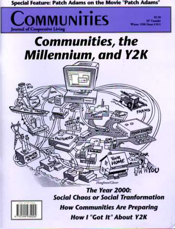 Cover of Communities magazine issue on communities, the millennium, and Y2K, 1998.
