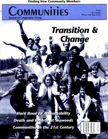 Group of diverse community members smiling outdoors for community magazine cover.