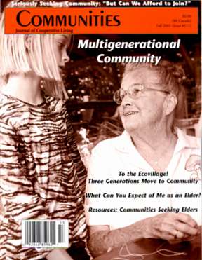Multigenerational community members engaging in conversation at a gathering.