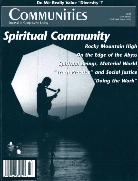 Cover of Communities Magazine Fall 2004 featuring spiritual community themes.