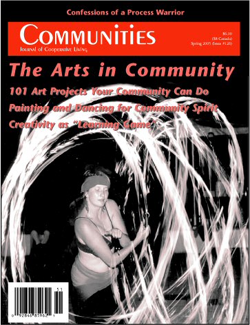 Cover of Communities magazine Spring 2005 featuring arts in community projects.