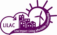 Community with wind turbines and sustainable housing at Foundation for Intentional Community.