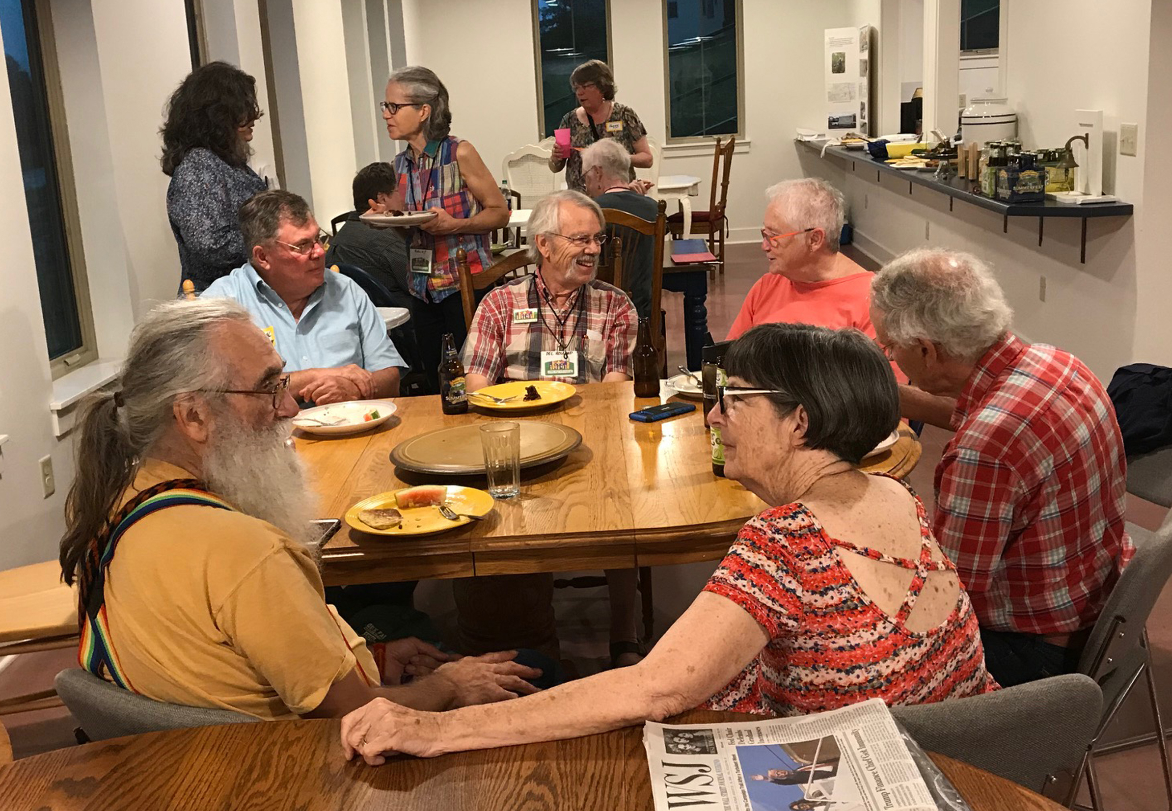 Community gathering at Prairie Hill Iowa City Cohousing event.