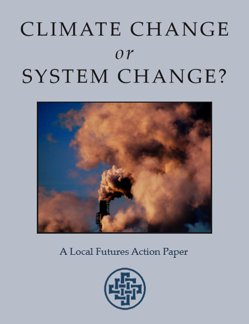 Pollution from factory emissions contributing to climate change.