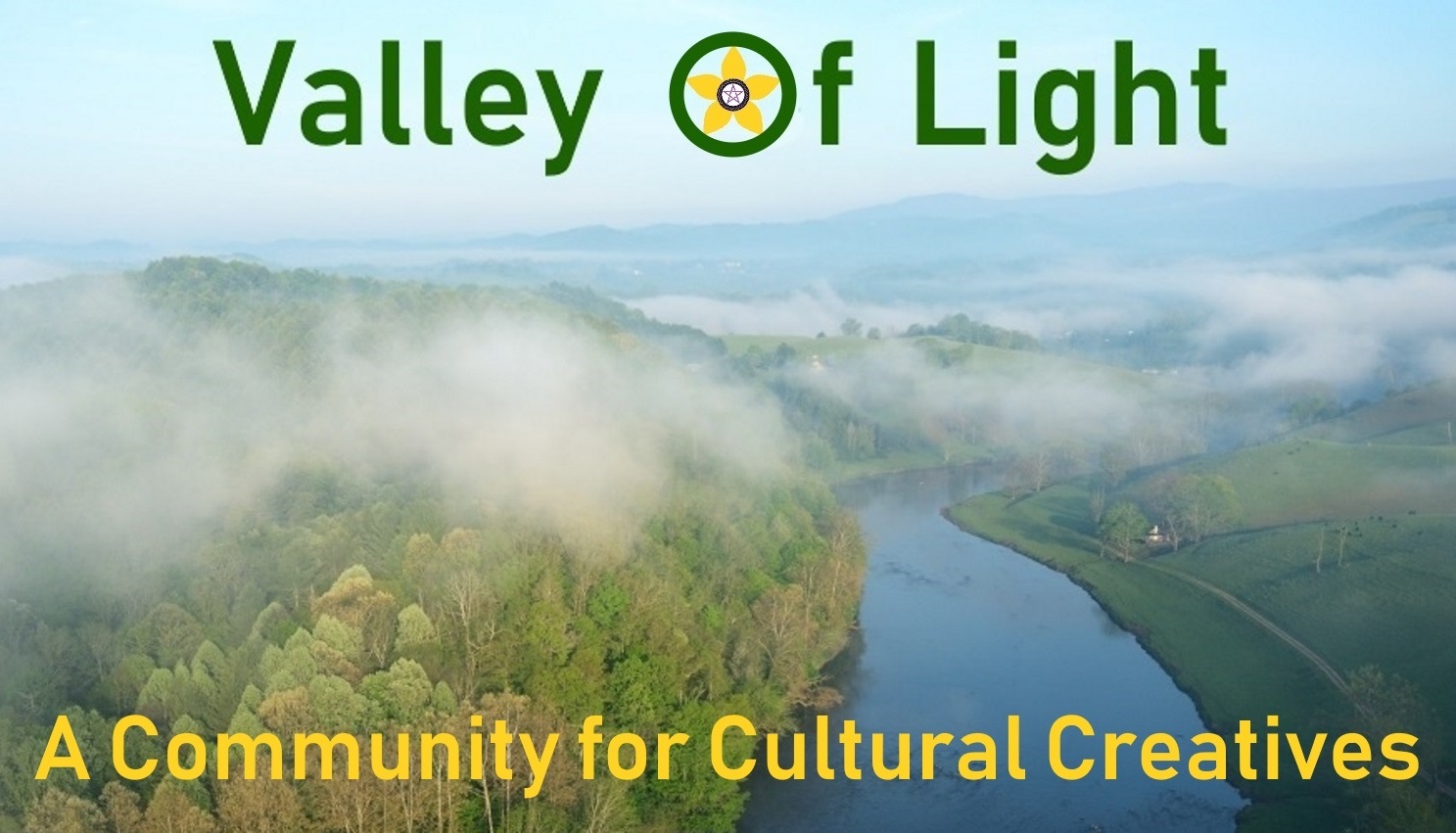 Scenic view of Valley of Light with river and lush green hills.