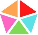 Vibrant geometric shape representing community and diversity.