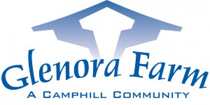 Glenora Farm logo with farm and community elements.