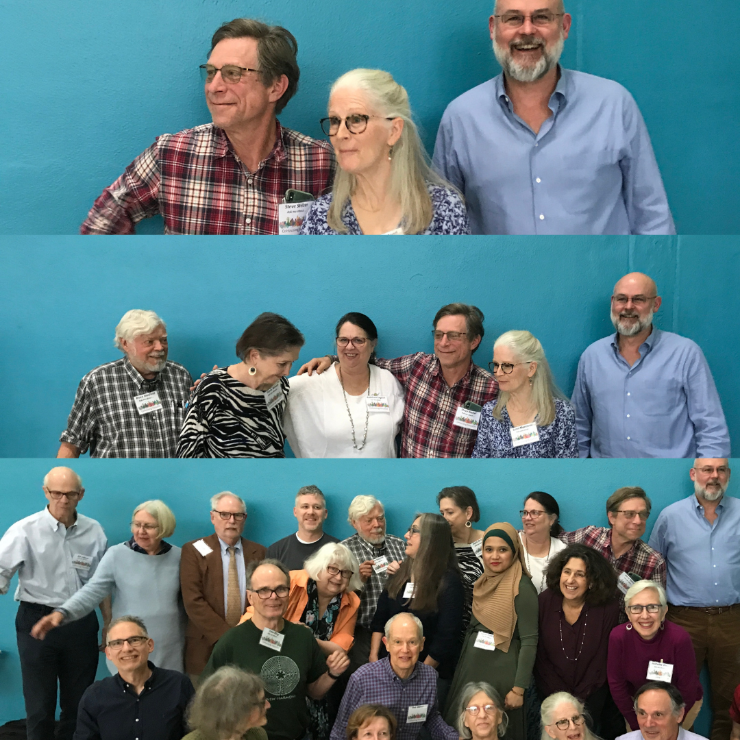 Group photo of community members at CoHousing Houston event.