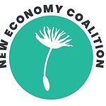 Logo of the New Economy Coalition with a stylized plant icon.