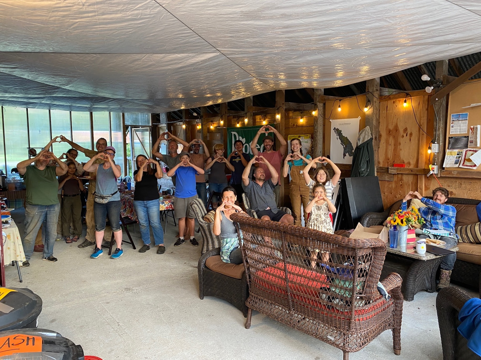 Group of people participating in a community event at Rooted Northwest.