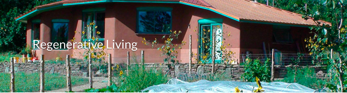 Eco-friendly house with garden at Foundation for Intentional Community.