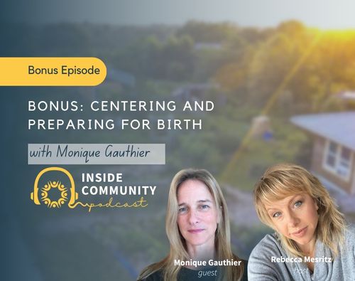 Podcast cover image featuring Monique Gauthier and Rebecca Mesritz.