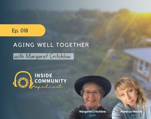 Two women smiling outdoors, one wearing a hat, promoting aging well together.