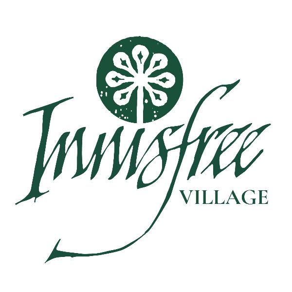 Innisfree Village logo with a stylized tree and community name.