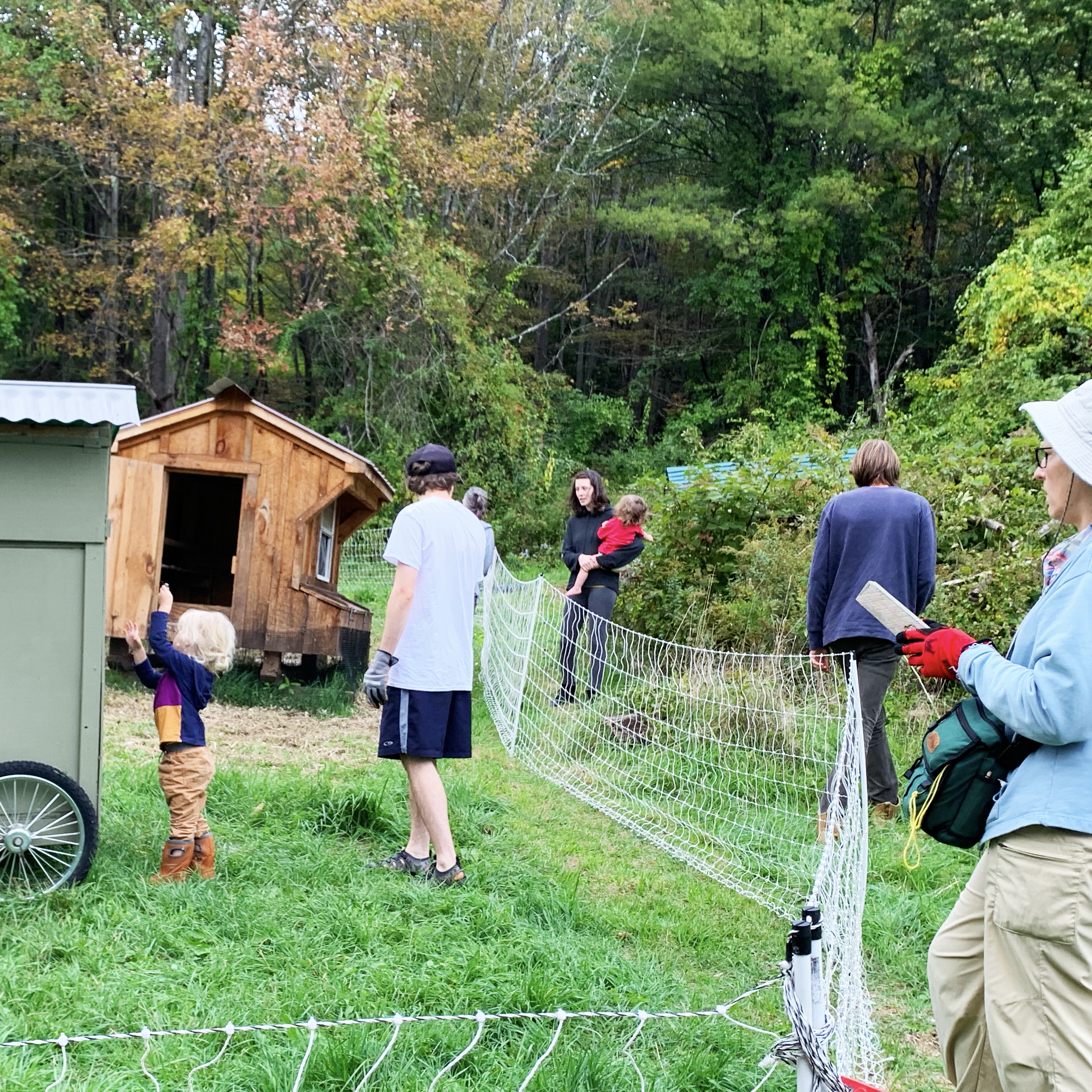 People enjoying outdoor activities at Stowe Farm Community.