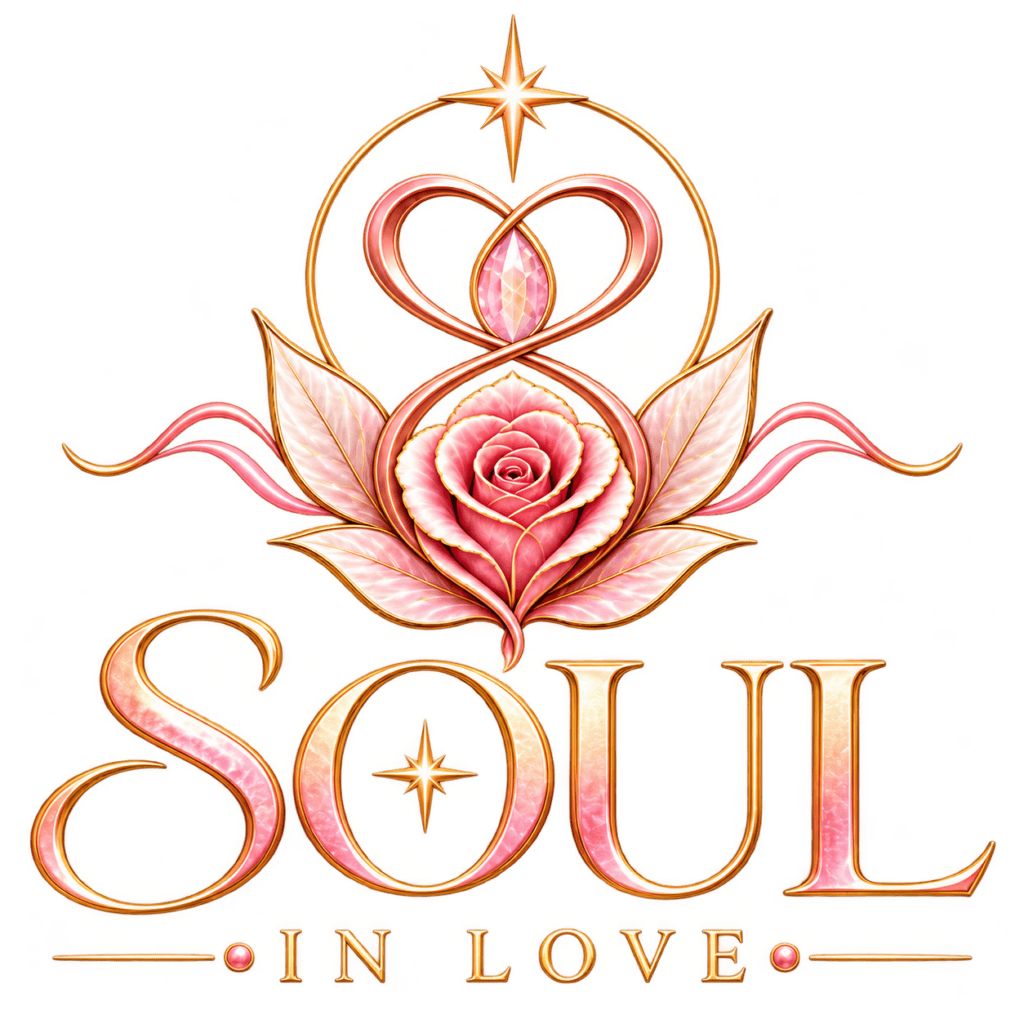 Colorful Soul in Love logo with a lotus and heart design for community and spirituality.